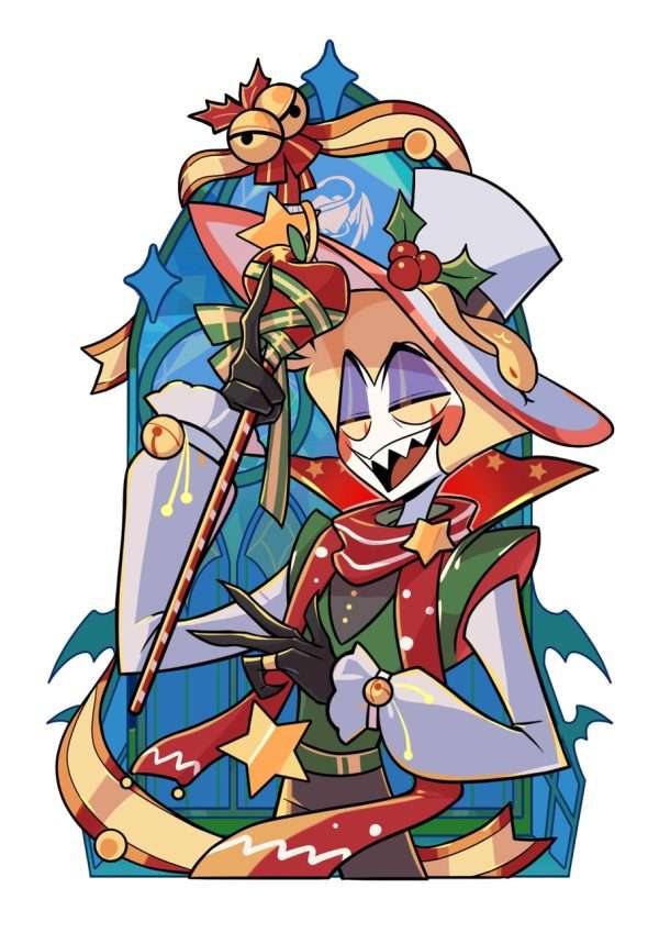 Hazbin Hotel Christmas Lucifer Stainglass