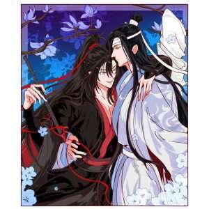 MDZS white flower panel