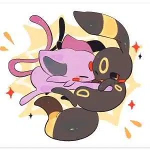 Pokemon chibi Umbreon Espeon
