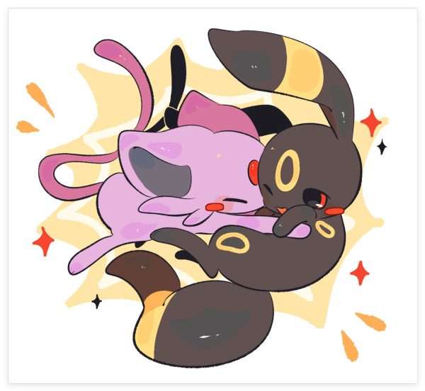 Pokemon chibi Umbreon Espeon