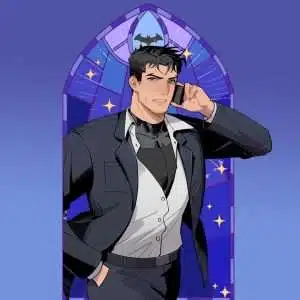 DC stainglass Bruce wayne