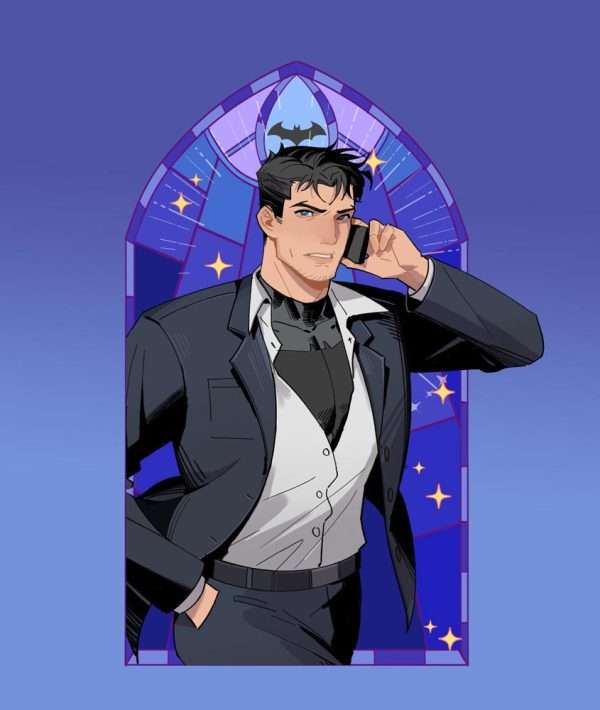 DC stainglass Bruce wayne