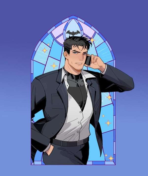 DC stainglass Bruce wayne - Image 2