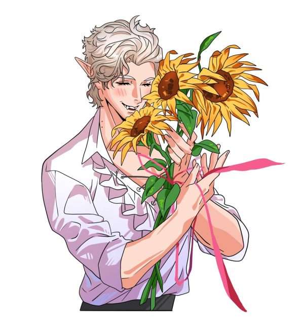 BG3 Astarion cutout sunflower