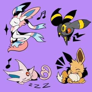 Pokemon EEvee Sylveon Espeon chibi
